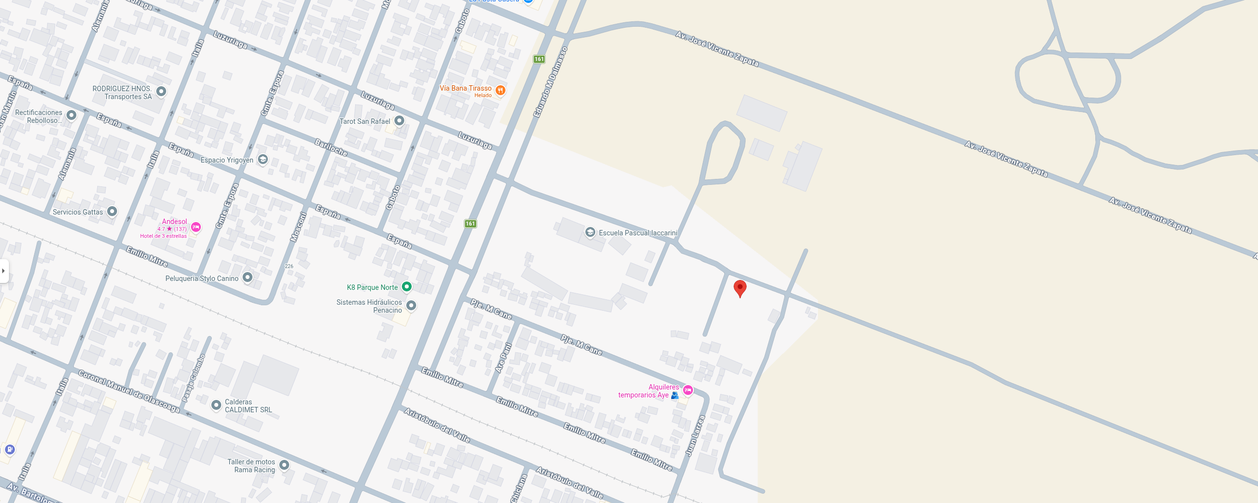 Mapa de Los Chañares